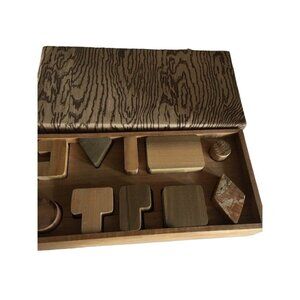 Vintage Wooden Geometric Shape Puzzle By Storybook Crafts Chapel Hill N.C. Handm